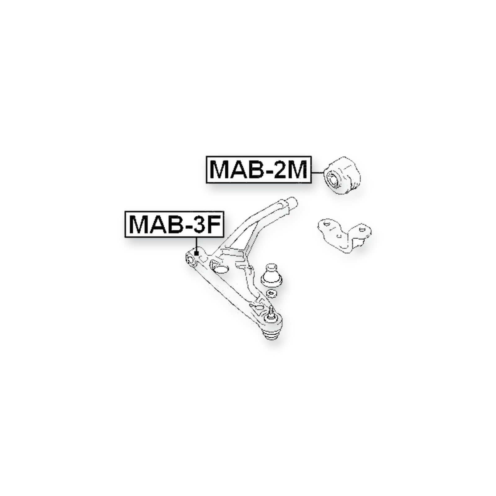 Chrysler Import Front Lower Bushing, Control Arm