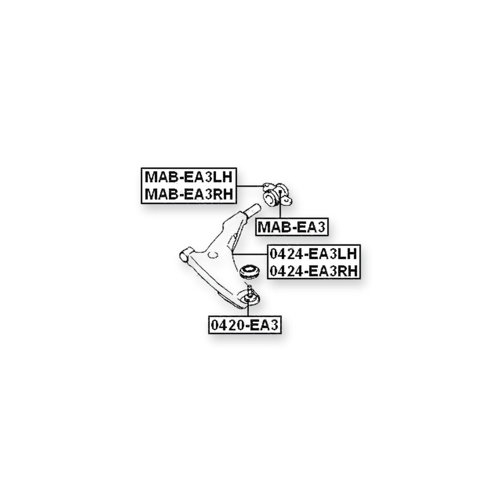 Mitsubishi Eclipse Front Right Bushing, Control Arm (Hydro)