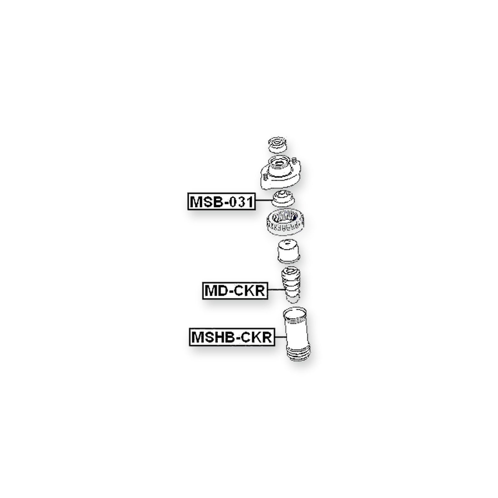 Mitsubishi Carisma DA1-6A Rear Shock Absorber Jounce Bumper