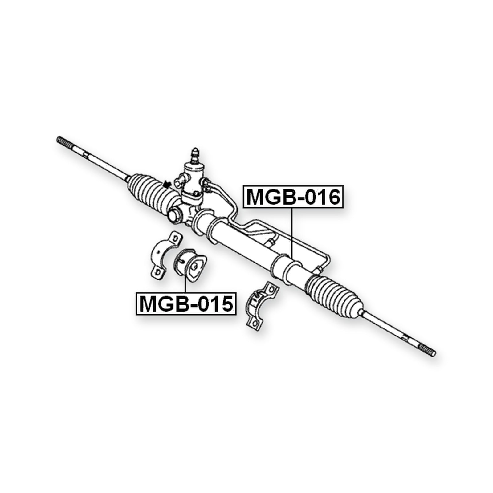 Mitsubishi Minica Grommet Steering Rack Housing