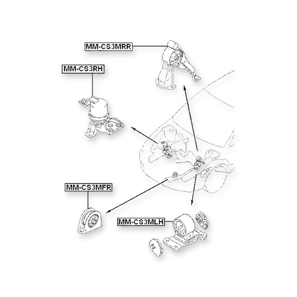 Mitsubishi Lancer Cedia Front Left Engine Mount (Hydro) Mt