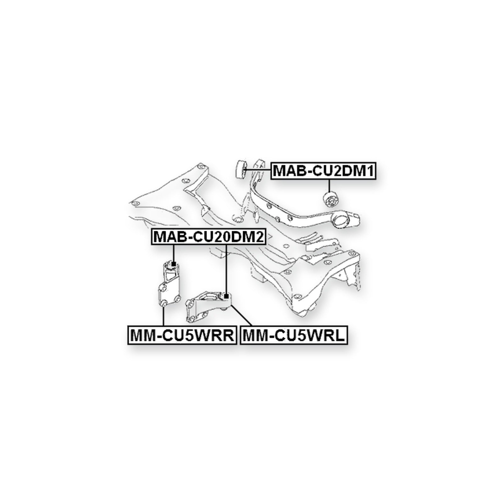 Mitsubishi Airtrek Rear Left Differential Mount