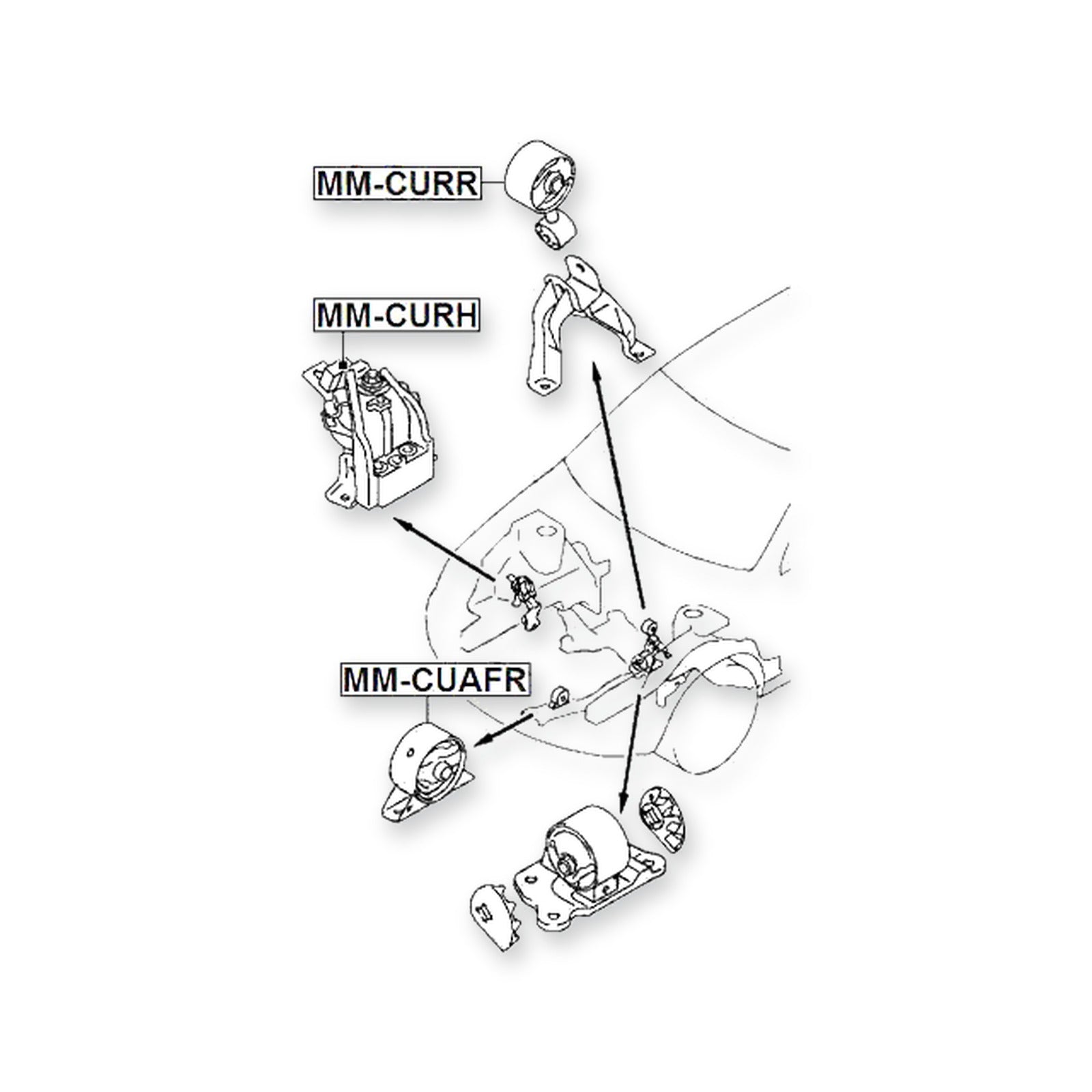 Mitsubishi Airtrek Rear Engine Mount Mt