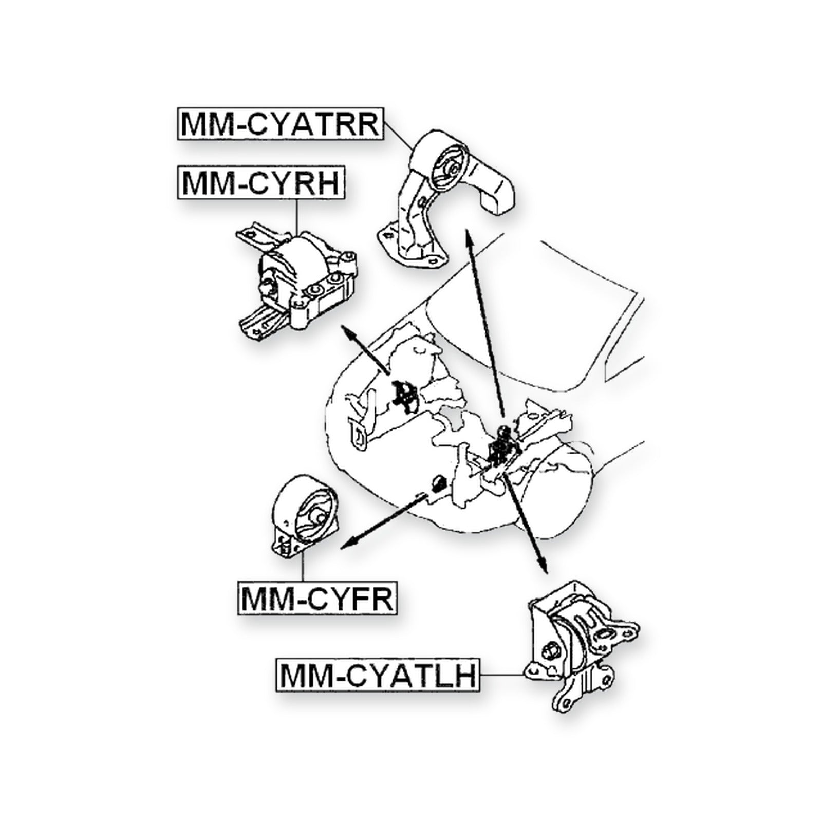 Citroen C4 Aircross Front Left Engine Mount (Hydro) Cvt 2007-2012
