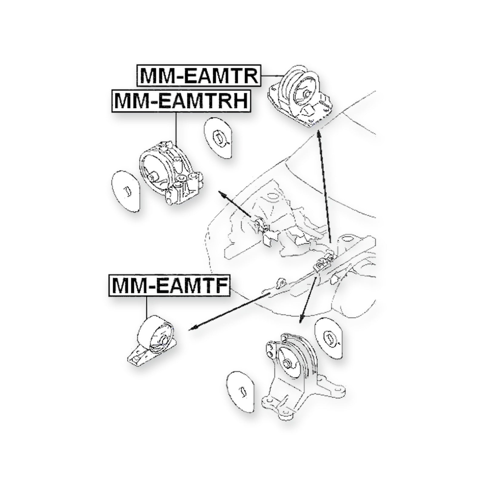 Mitsubishi Galant EA1-7A Front Engine Mount Mt