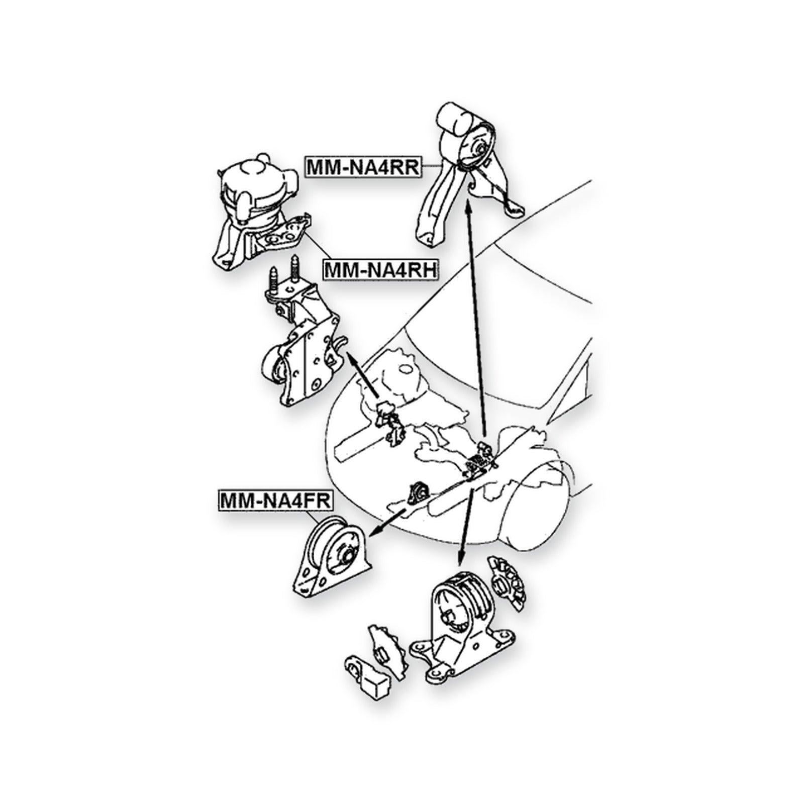 Mitsubishi Grandis NA4W Front Engine Mount