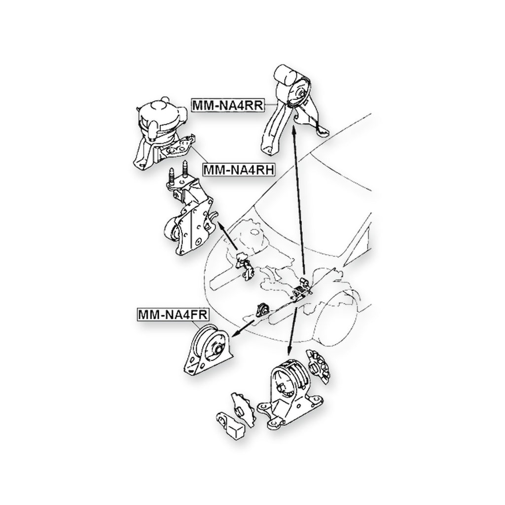 Mitsubishi Grandis NA4W Rear Engine Mount