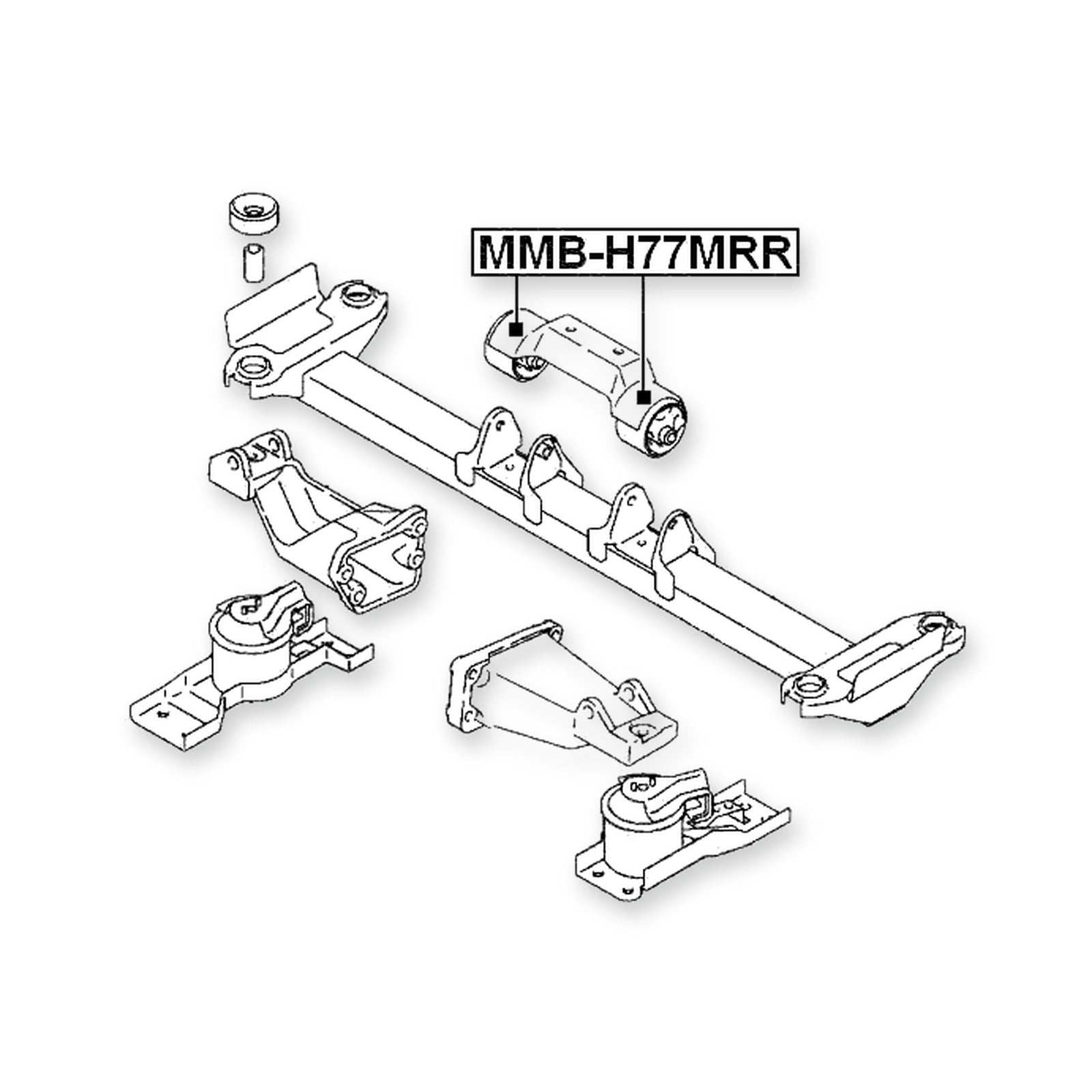 Mitsubishi Challenger Rear Engine Mount Bushing