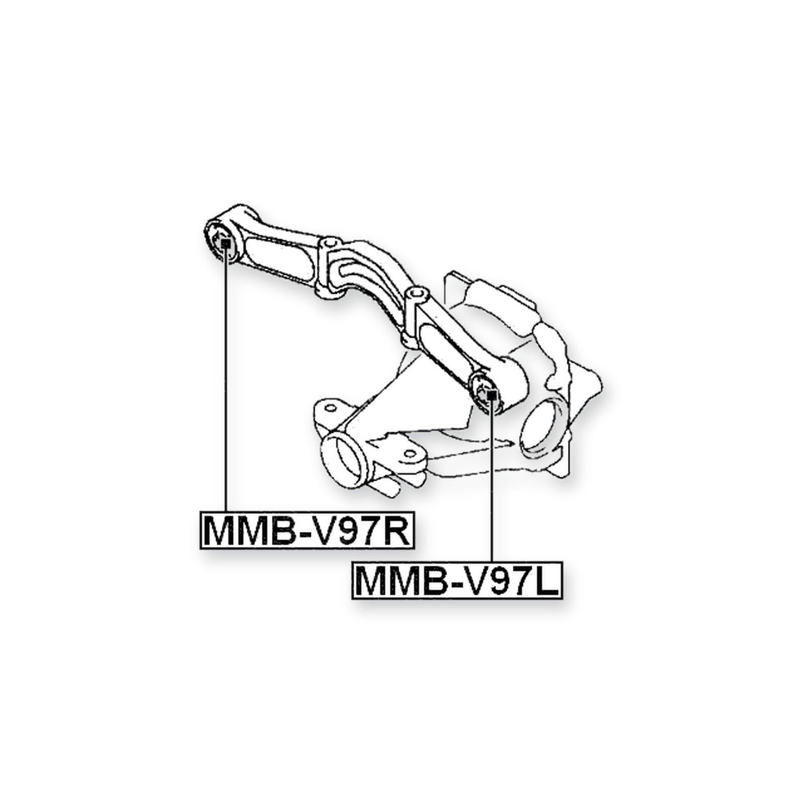 Mitsubishi Montero Rear Left Differential Mount Bushing