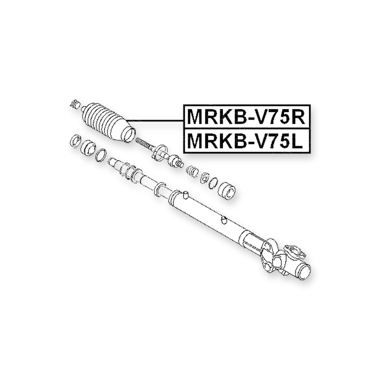 Mitsubishi Montero Front Right Steering Rack Boot