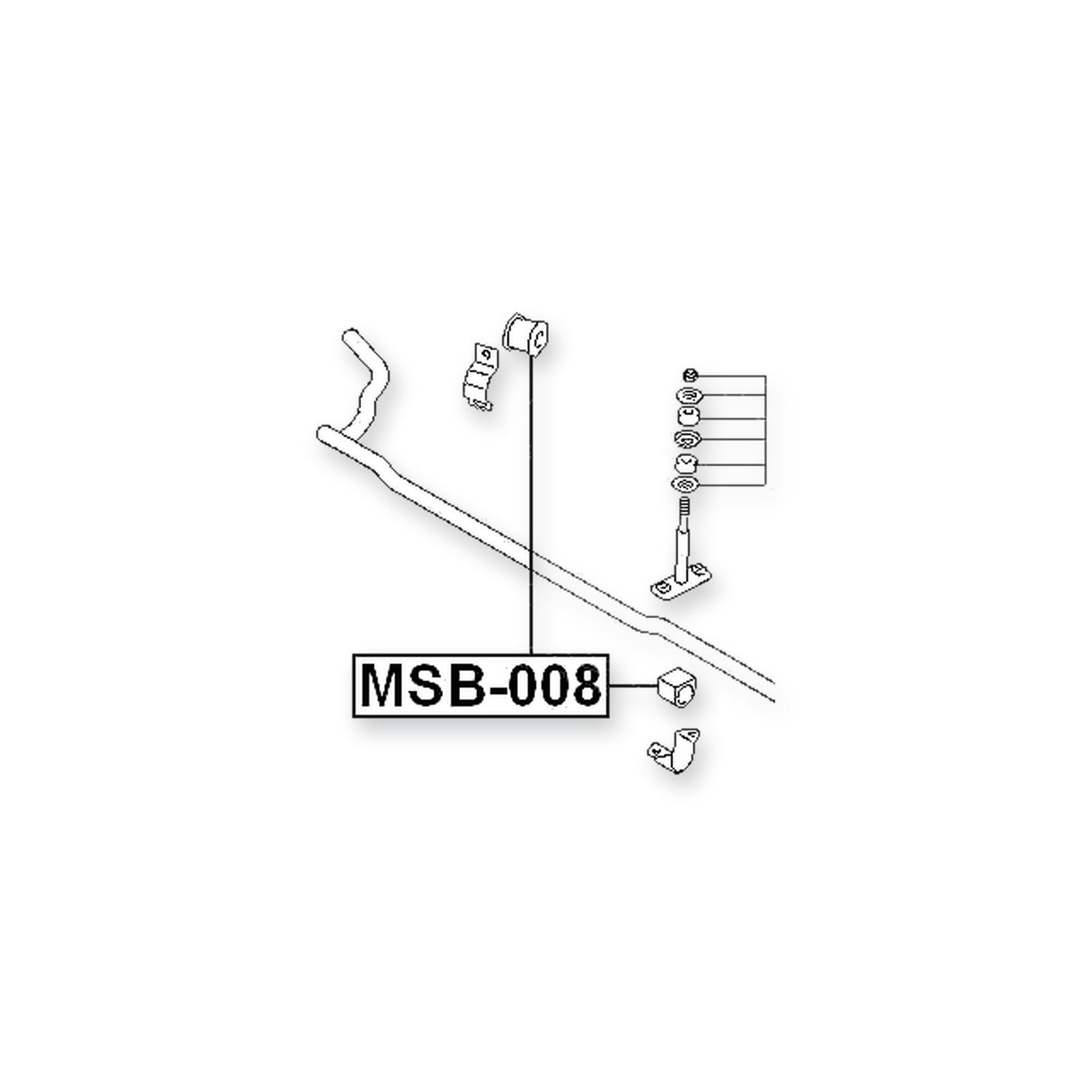 Mitsubishi Grandis NA4W Front Stabilizer Bar Bush D27