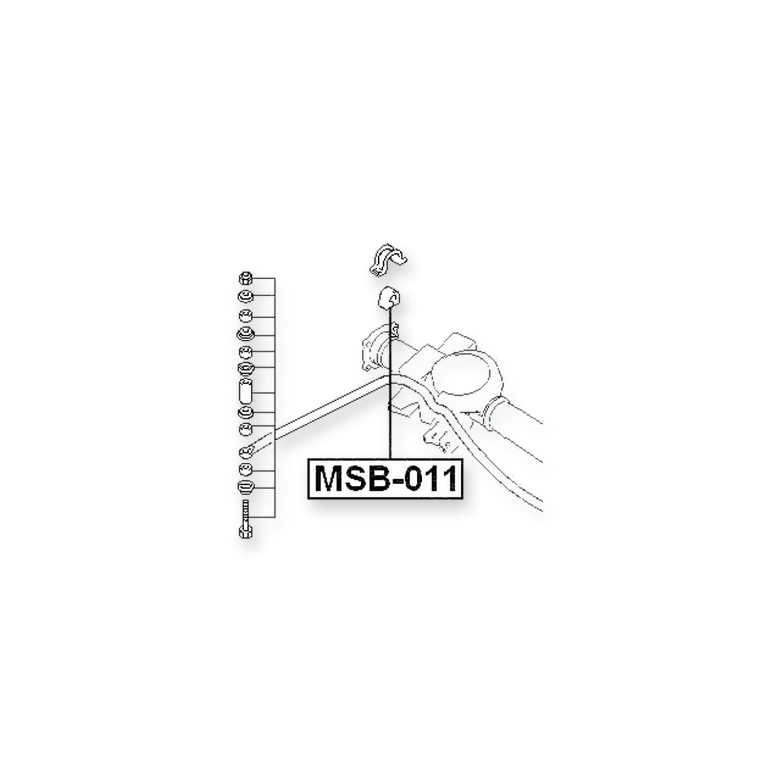 Mitsubishi Challenger Rear Stabilizer Bar Bush D23