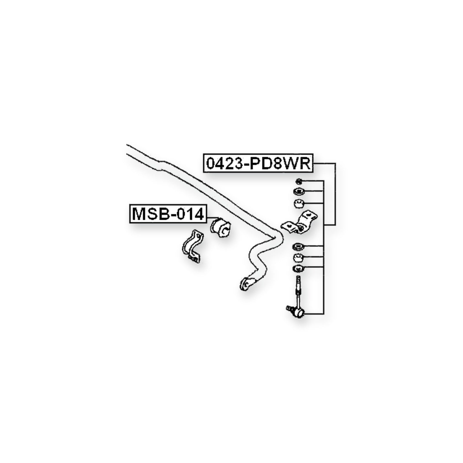 Mitsubishi Delica PD4W/PD6W/PD8W Rear Stabilizer Bar Bush D25