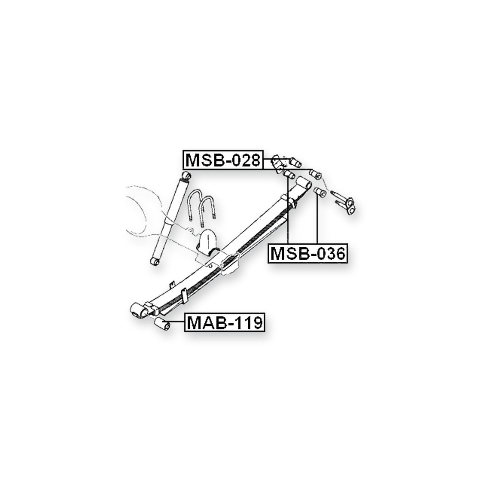 Chrysler Import Rear Spring Bushing