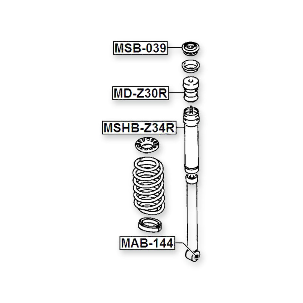 Mitsubishi Colt Z21A/Z22A/Z23A/Z2 Rear Shock Absorber Bushing