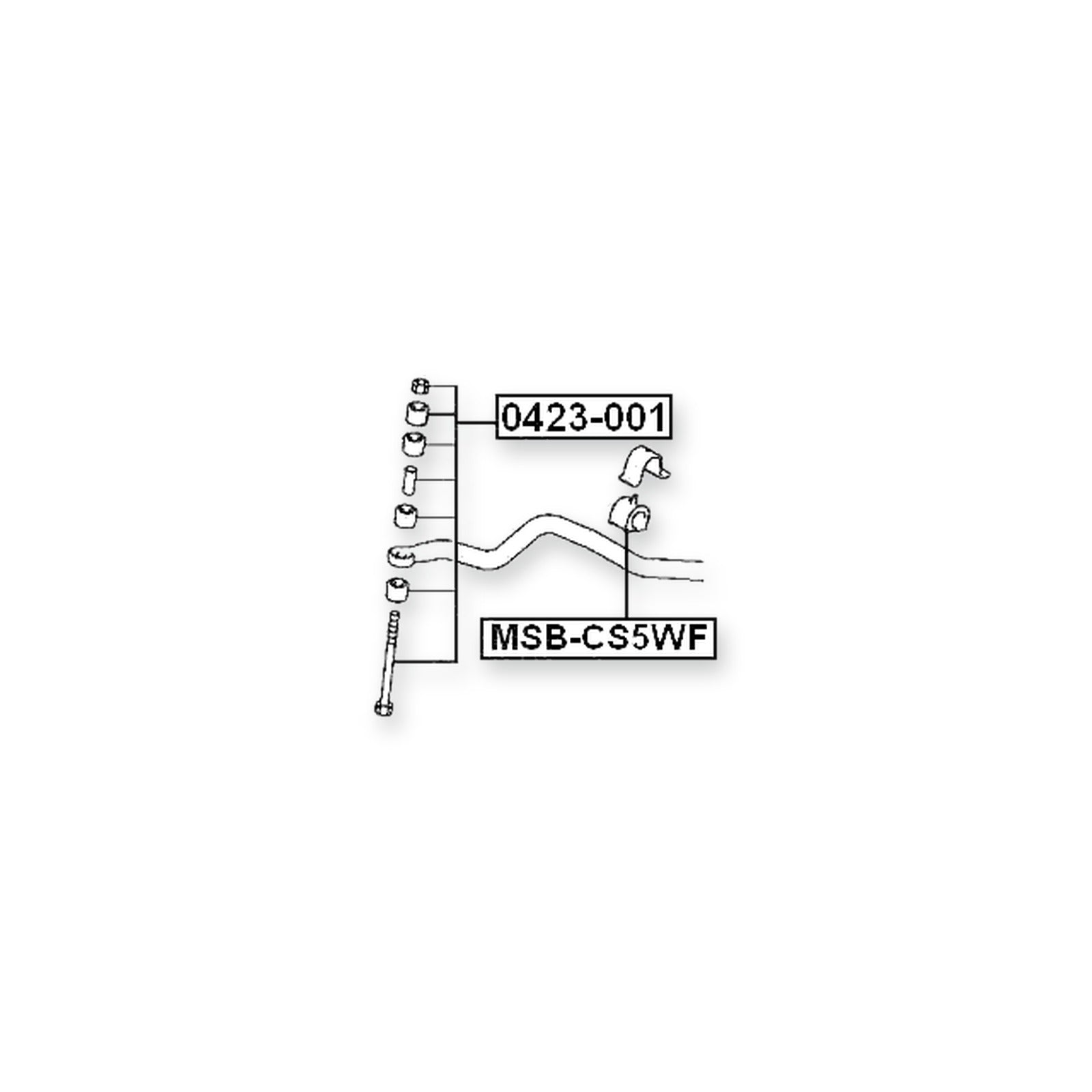 Mitsubishi Airtrek Front Stabilizer Bar Bush D25