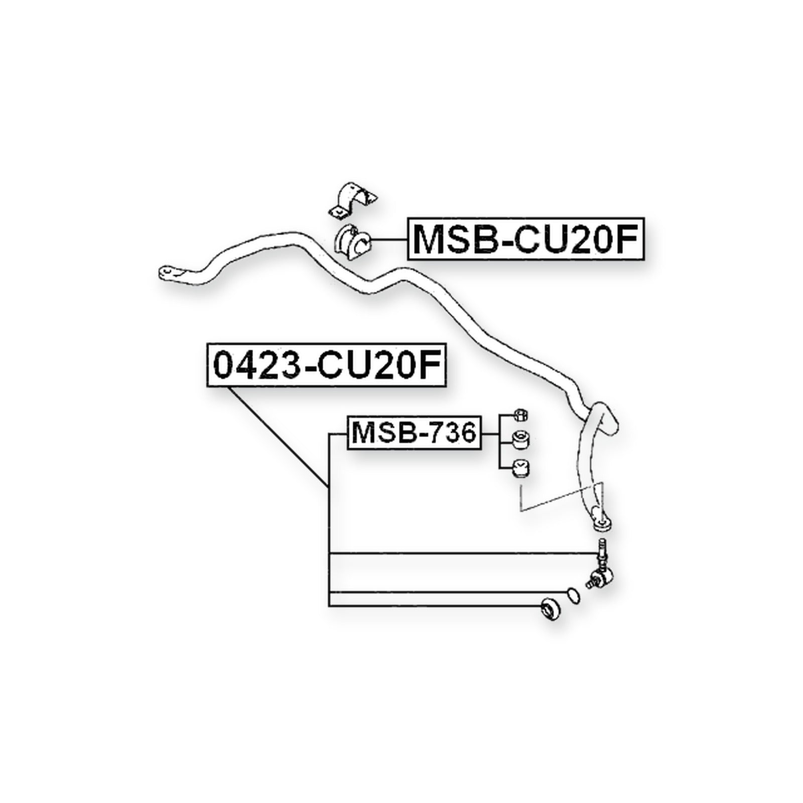 Mitsubishi Airtrek Front Stabilizer Bar Bush D26