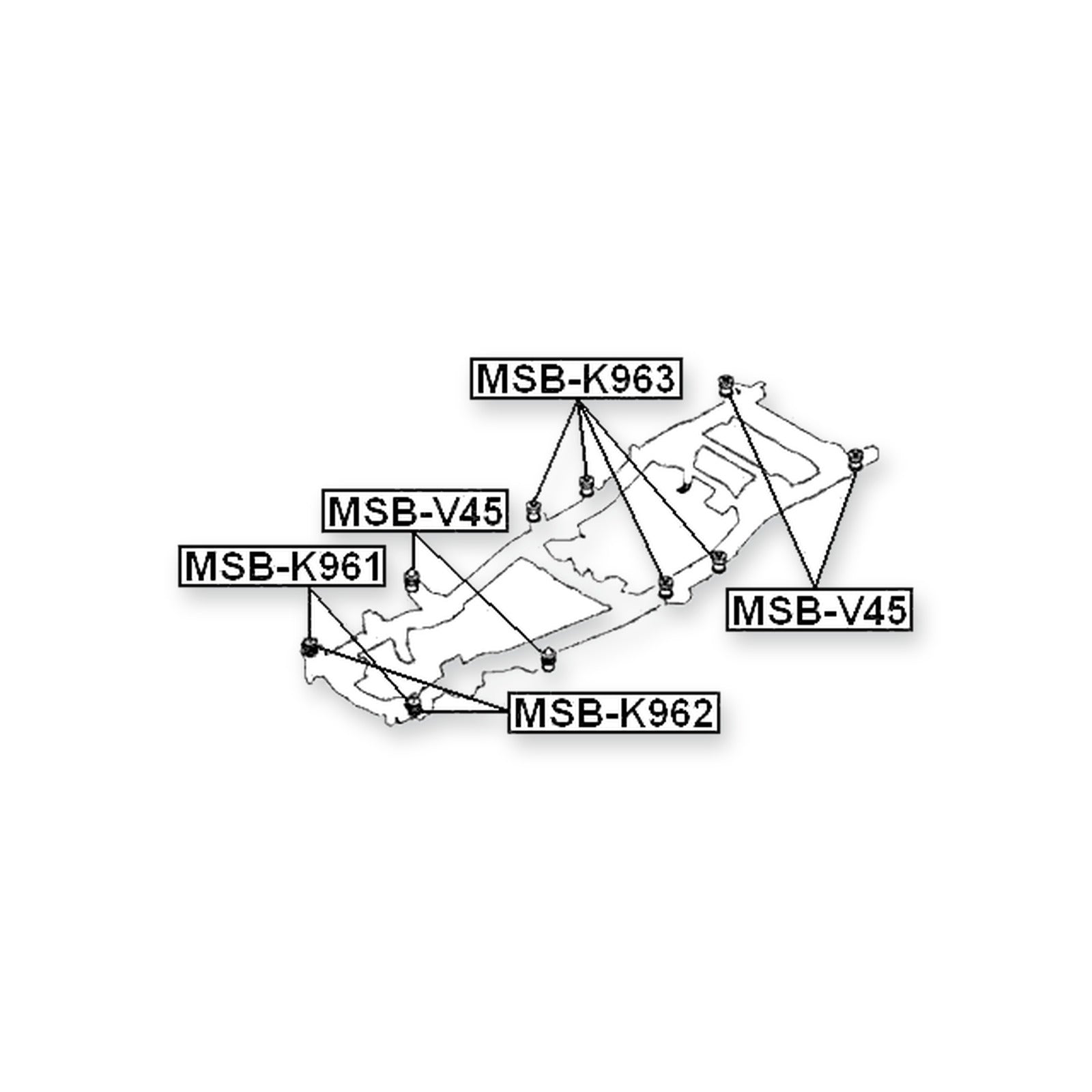 Chrysler Import Front Subframe Cushion
