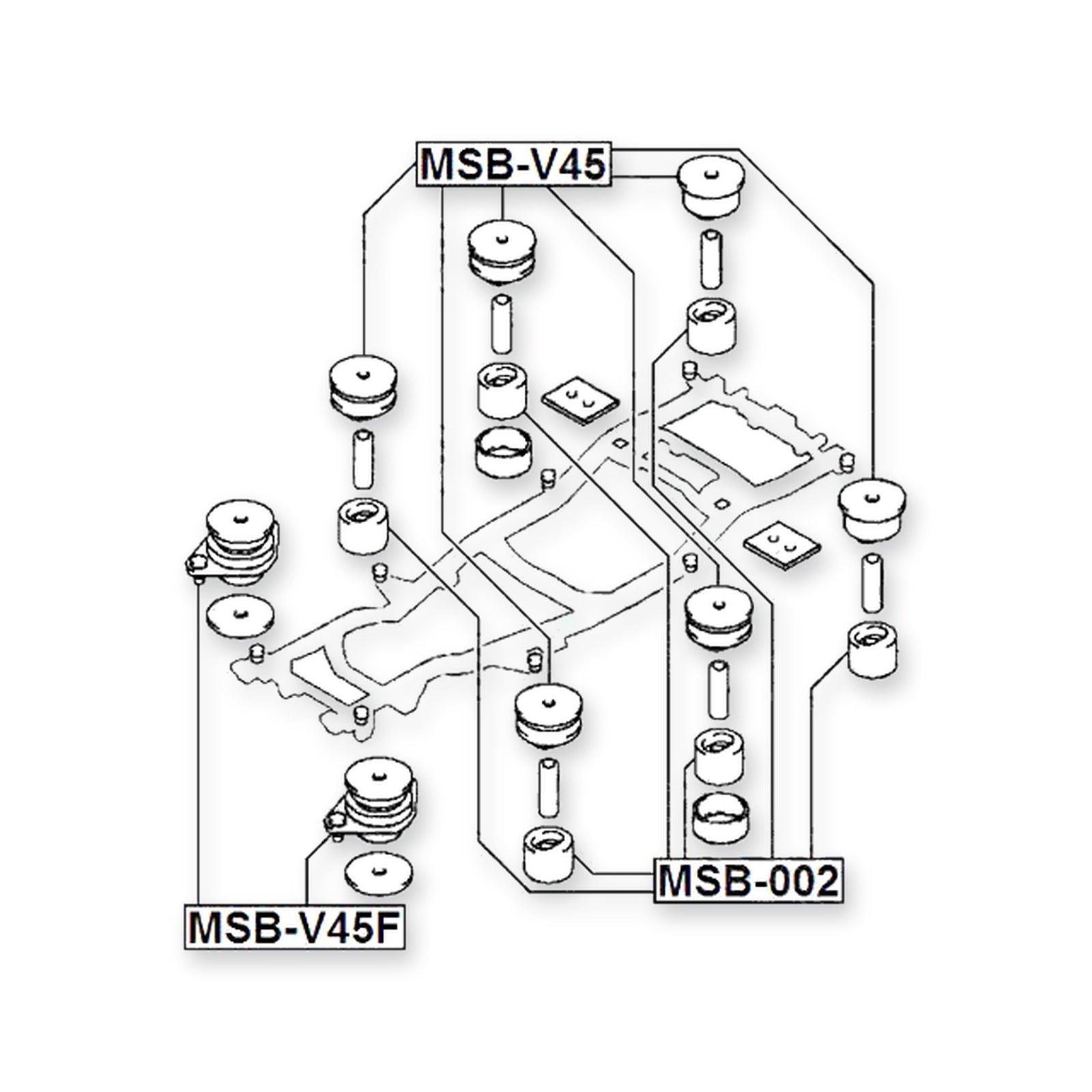 Mitsubishi Montero Front Subframe Cushion