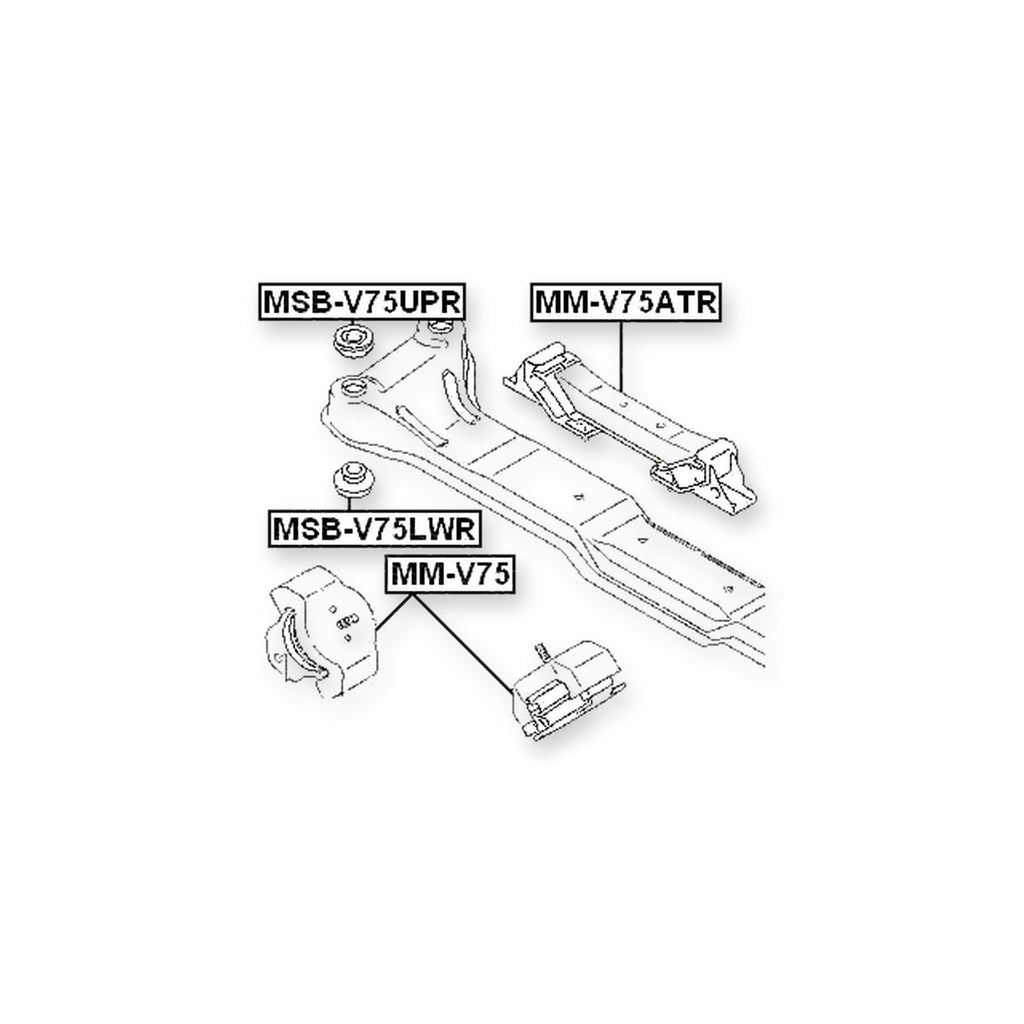 Mitsubishi Delica PD4W/PD6W/PD8W Front Engine Cross Member Bushing