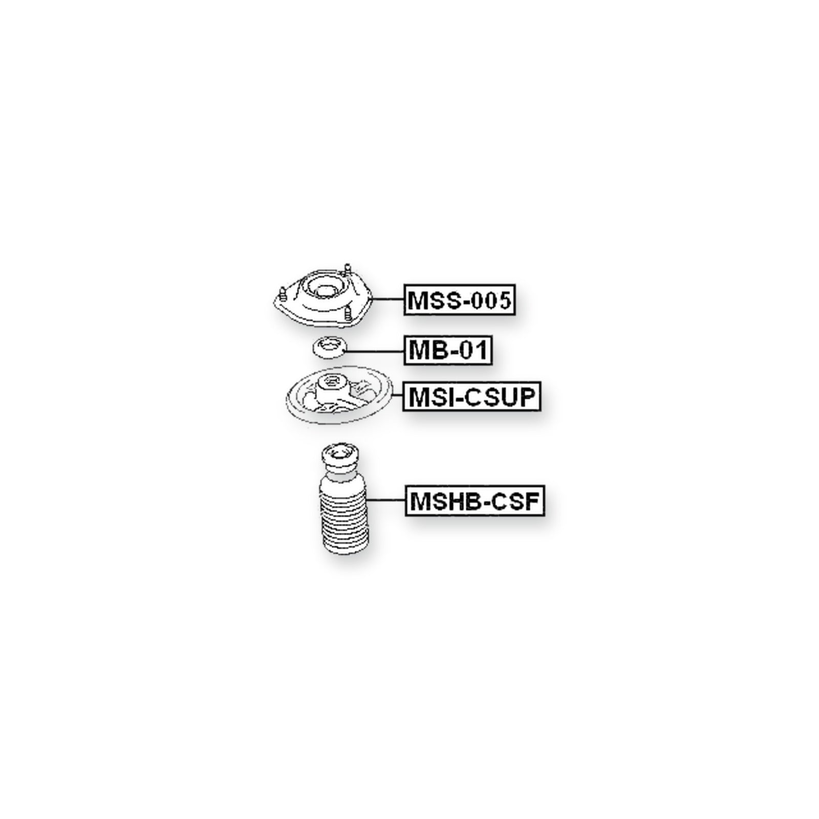 Mitsubishi Colt Z21A/Z22A/Z23A/Z2 Front Shock Absorber Boot