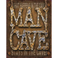 Nostalgia Signs Man Cave What Happens In The Man Cave Metal Sign Reproduction