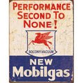 Nostalgia Signs New Mobilgas Performance 2nd To None Metal Sign Reproduction