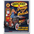 Nostalgia Signs Quickies Pump + Polish Metal Sign Reproduction 32cm x 41cm