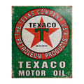Nostalgia Signs Texaco Motor Oil Weathered Metal Sign Reproduction 32cm x 41cm