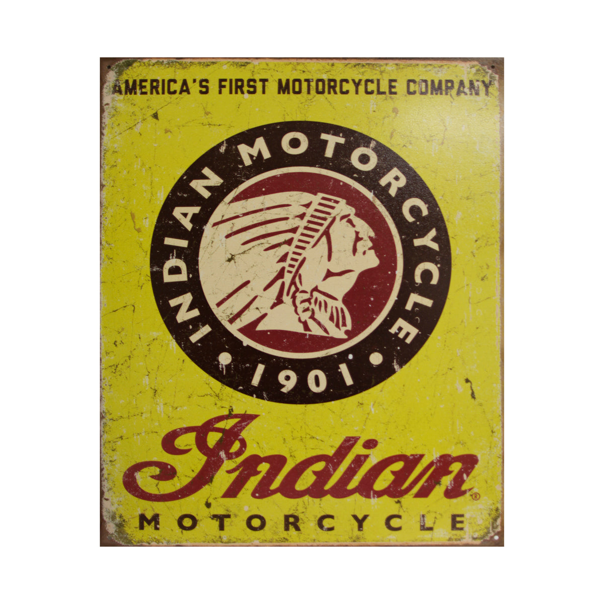 Nostalgia Signs Indian Motorcycles Since 1901 Americas First Motorcycle Metal