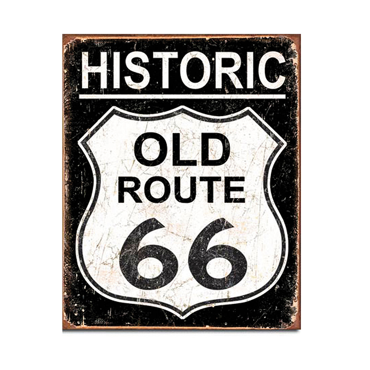 Nostalgia Signs Historic Old Route 66 Metal Sign Reproduction 32cm x 41cm