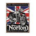 Nostalgia Signs Norton The Worlds Best Road Holder Metal Sign Reproduction 32cm