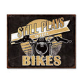 Nostalgia Signs Still Playing with Bikes Metal Sign Reproduction 41cm x 32cm