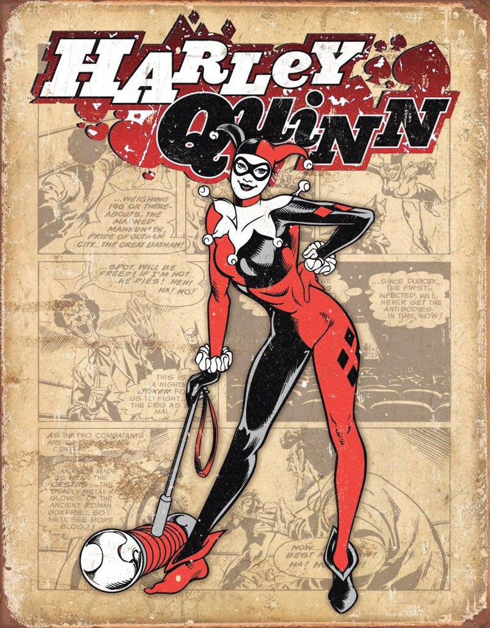 Nostalgia Signs Harley Quinn Retro Metal Sign Reproduction 32cm x 41cm
