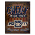 Nostalgia Signs Chevy Chevrolet Motor Division Metal Sign Reproduction 32cm