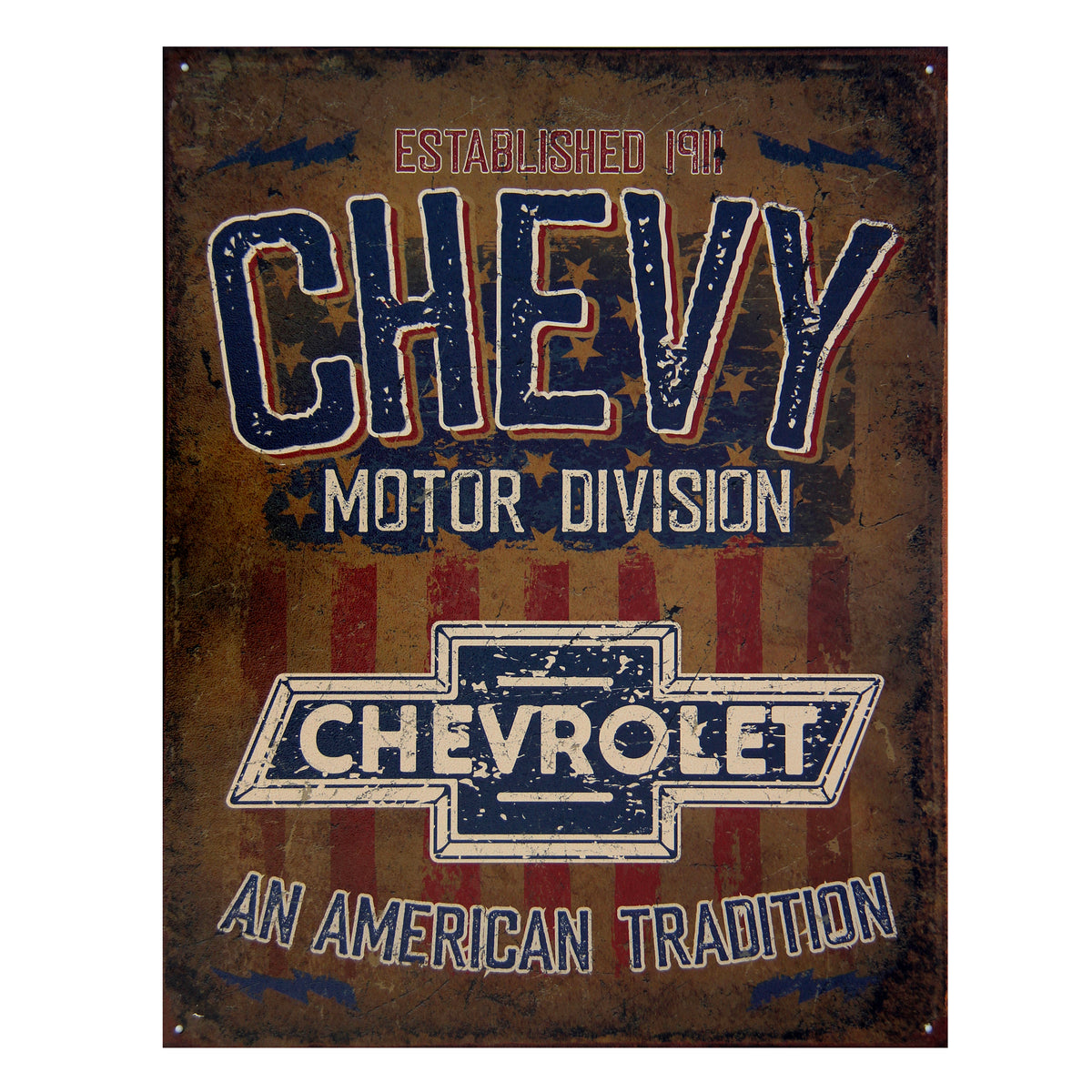 Nostalgia Signs Chevy Chevrolet Motor Division Metal Sign Reproduction 32cm