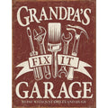 Nostalgia Signs Grandpas Fix It Garage Metal Sign Reproduction 32cm x 41cm