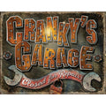 Nostalgia Signs Crankys Garage Closed For Repair Metal Sign Reproduction 41cm