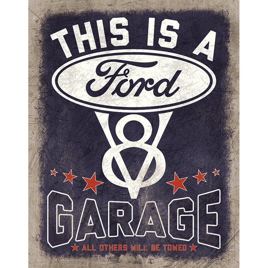 Nostalgia Signs This is a Ford V8 Garage Metal Sign Reproduction 32cm x 41cm