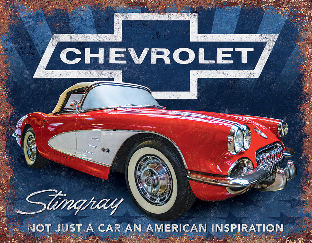 Nostalgia Signs Stingray Inspiration Metal Sign Reproduction 41cm x 32cm