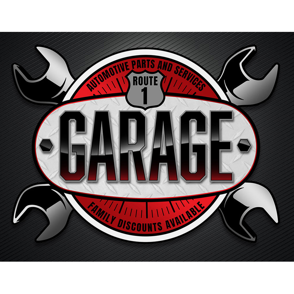 Nostalgia Signs Garage Metal Sign Reproduction 41cm x 32cm