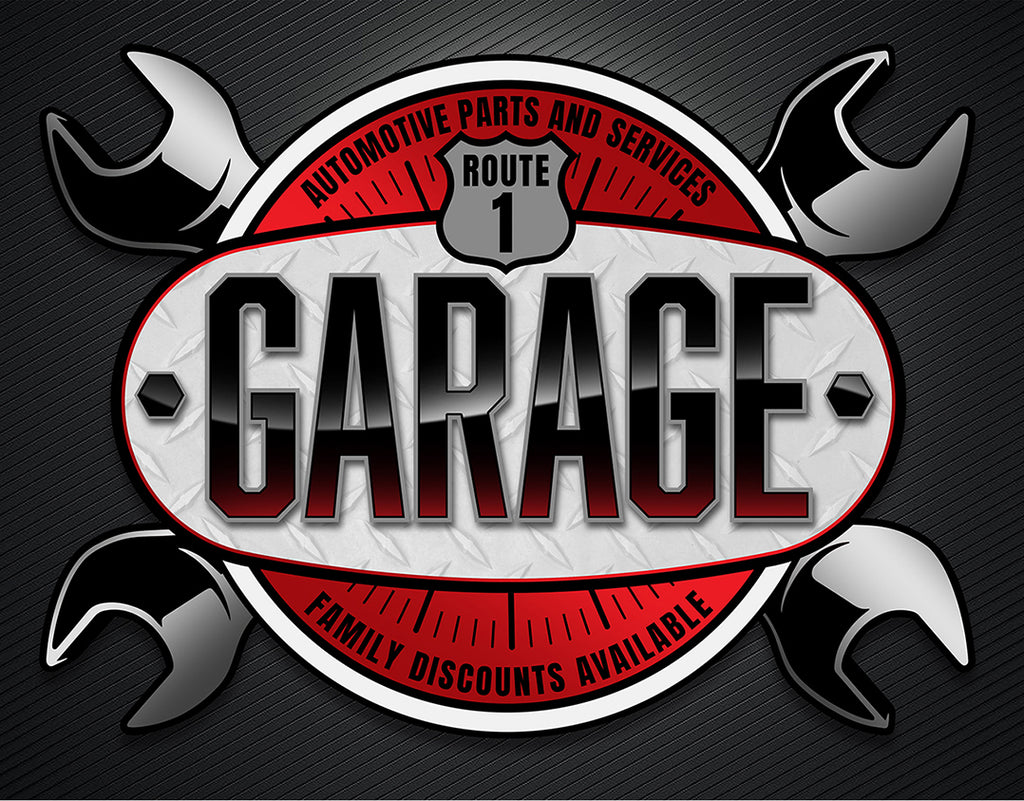 Nostalgia Signs Garage Metal Sign Reproduction 41cm x 32cm