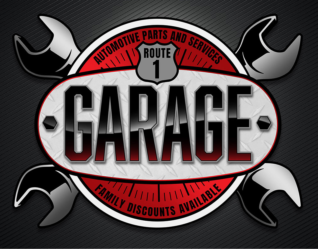 Nostalgia Signs Garage Metal Sign Reproduction 41cm x 32cm