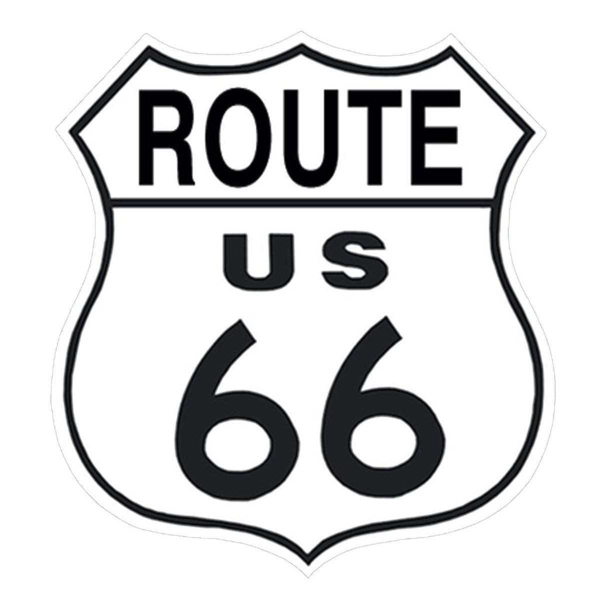 Nostalgia Signs Route 66 Shield Cut to Shape Embossed Metal Sign Reproduction