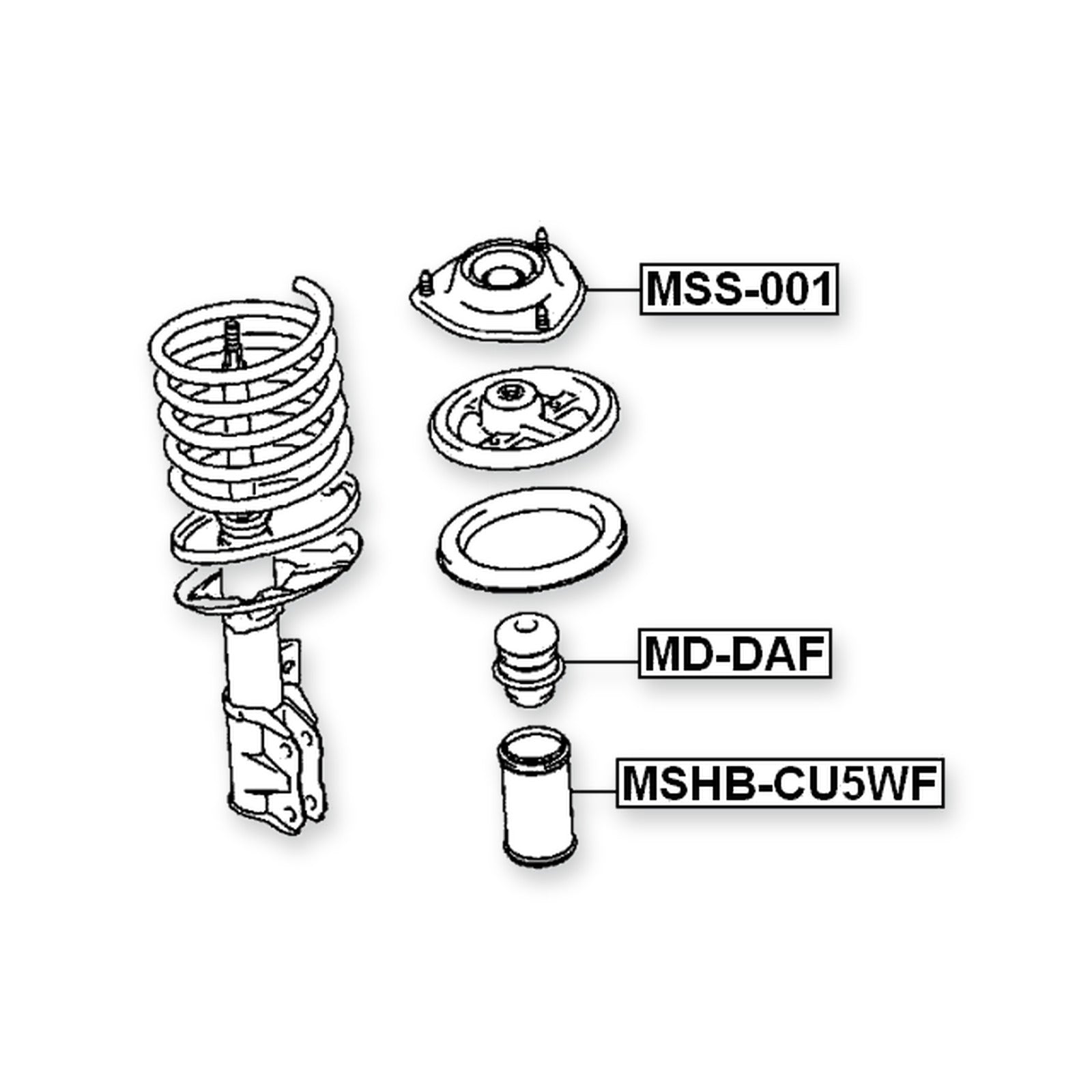 Mitsubishi Colt/Lancer CJ1A Front Shock Absorber Mounting