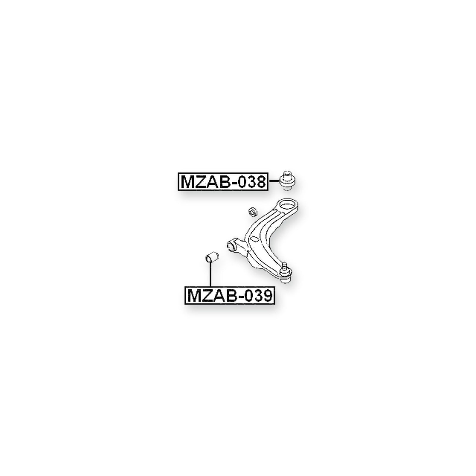 Mazda Mpv Lw Front Lower Bushing, Control Arm