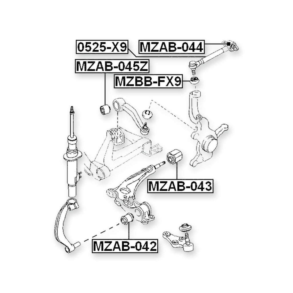 Mazda Eunos Front Upper Floating Bushing, Control Arm