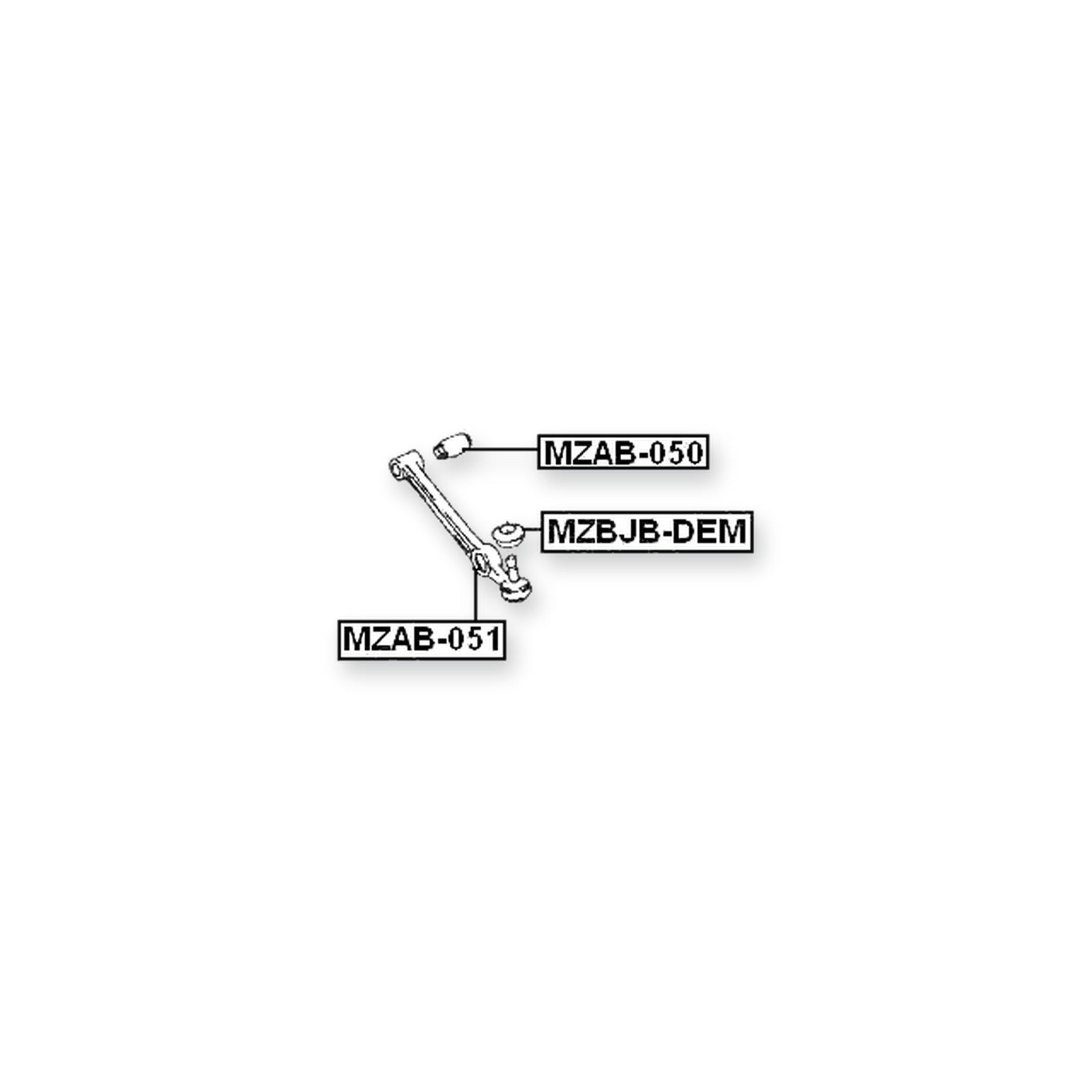 Mazda Demio Front Lower Bushing, Control Arm