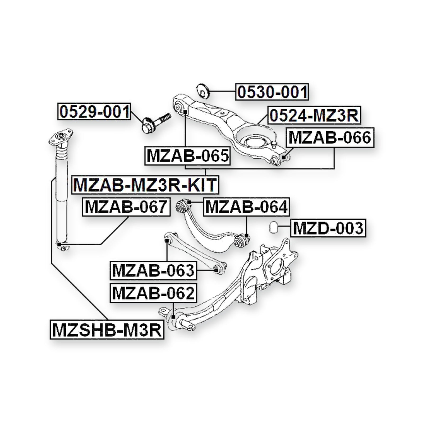 Ford C-Max Rear Rod Bushing & More