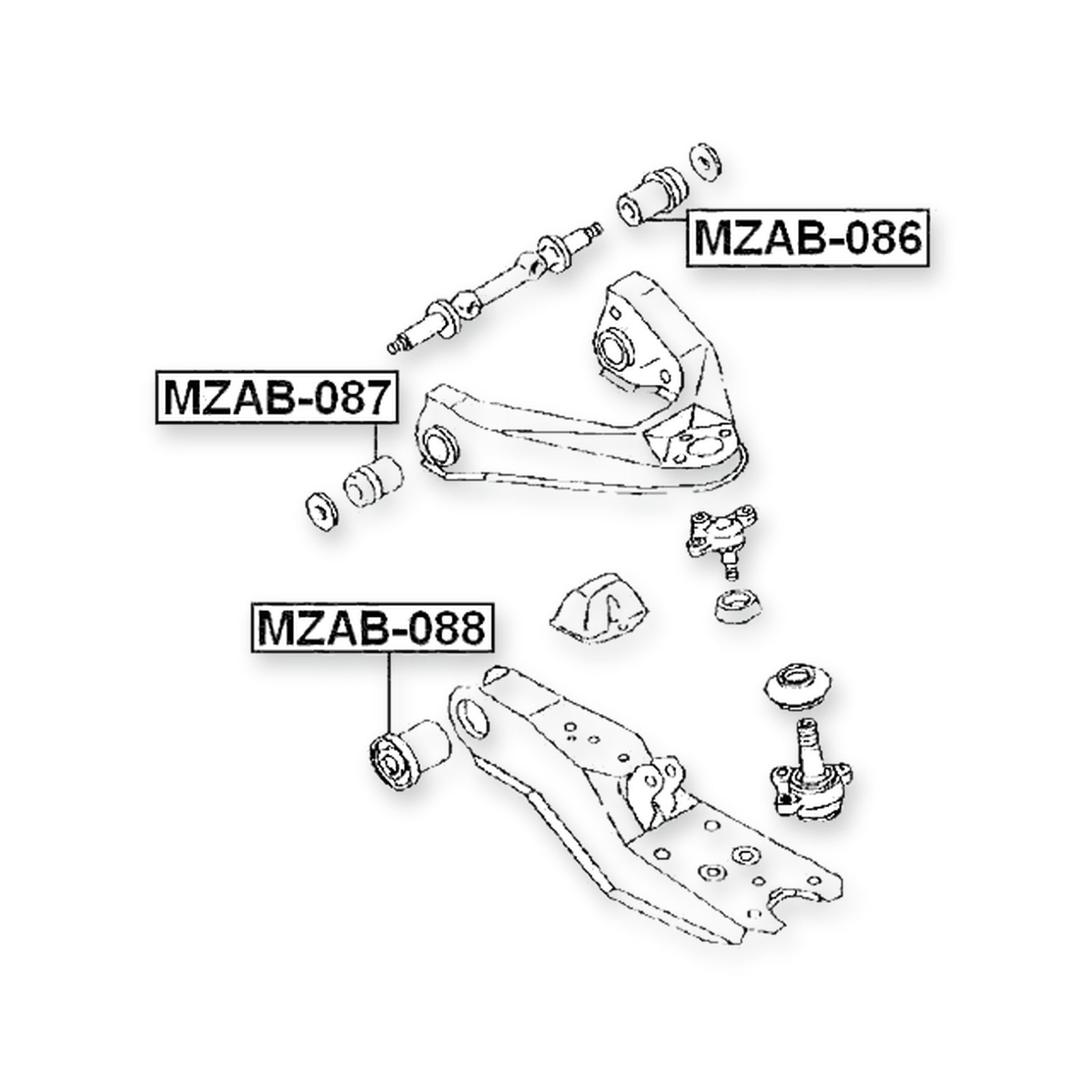 Nissan Vanette S20 Front Upper Bushing, Control Arm